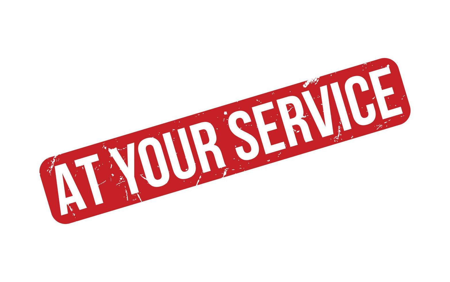 At your service Rubber Stamp Seal Vector