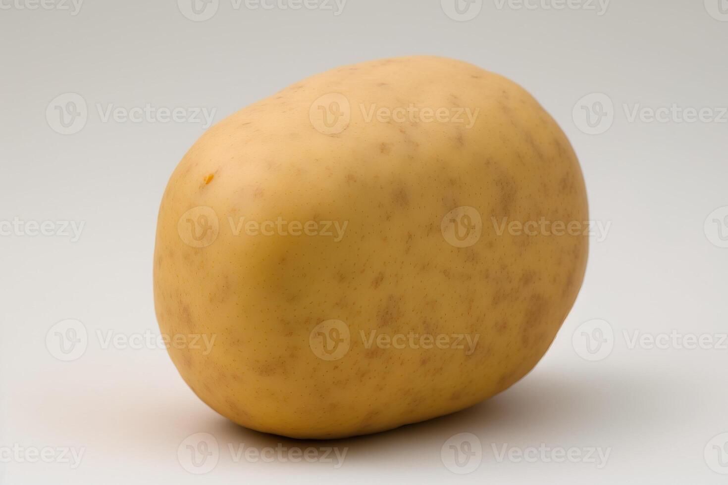 Fresh potato isolate on white background. Macro studio shot. . photo