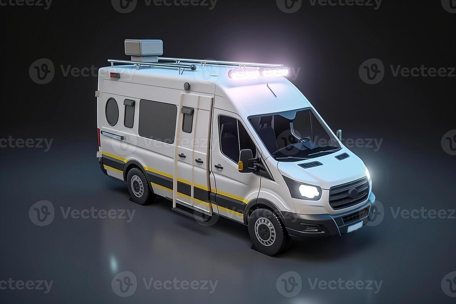 City medical ambulance car, healthcare transport. . photo