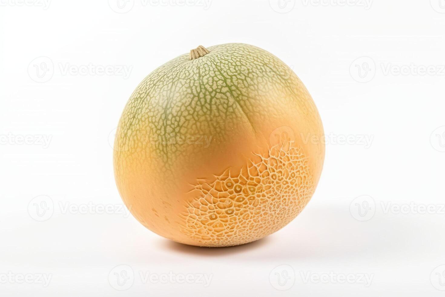 Fresh Cantaloupe Yubari King cut on a white background, macro. . photo