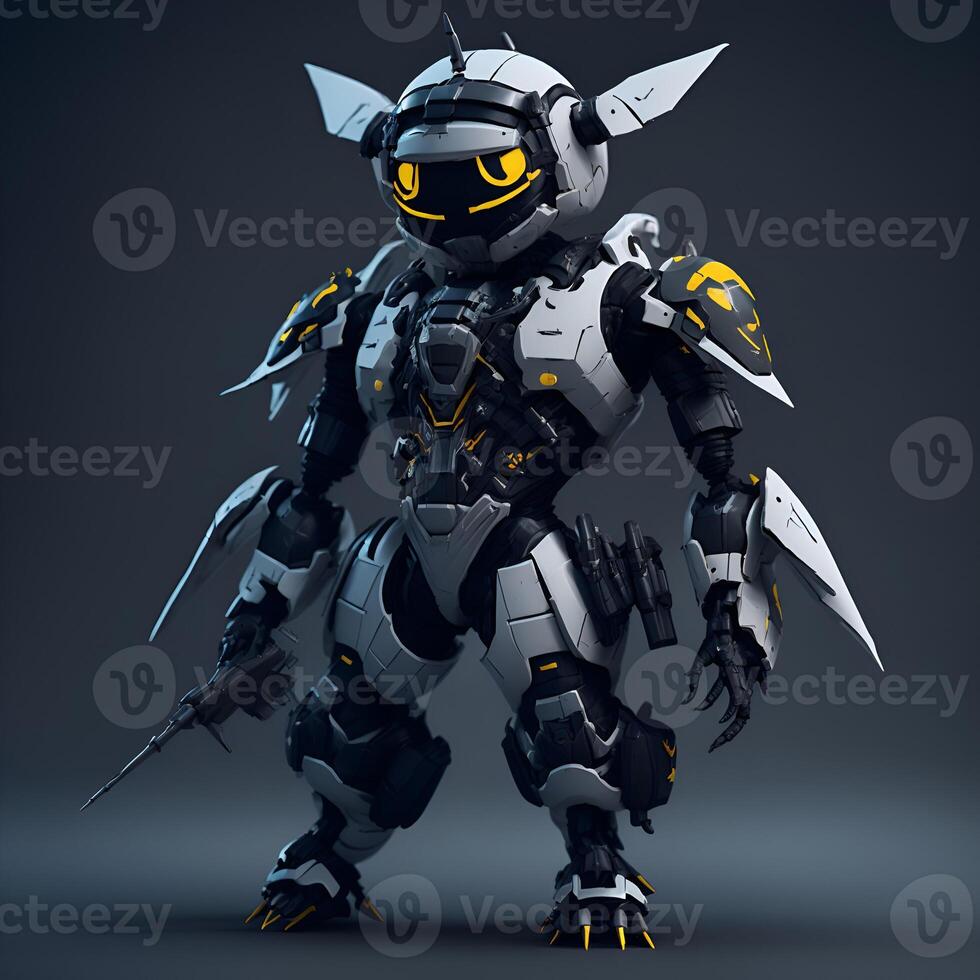 japanese animated pumpkin sheriff white and black robo Content photo