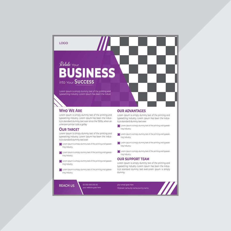 Professional Corporate Flyer Design. vector