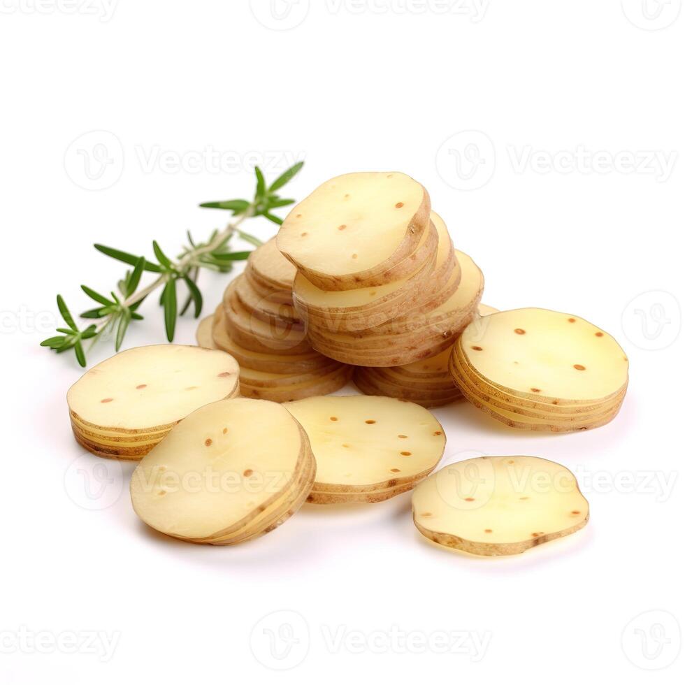 Slices of Food Isolated Image for Mock Up Illustration Still Image White Background with photo