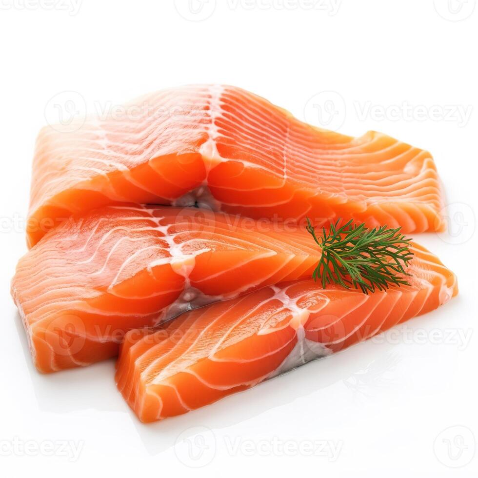 Slices of Salmon Food Isolated Image for Mock Up Illustration Still ...