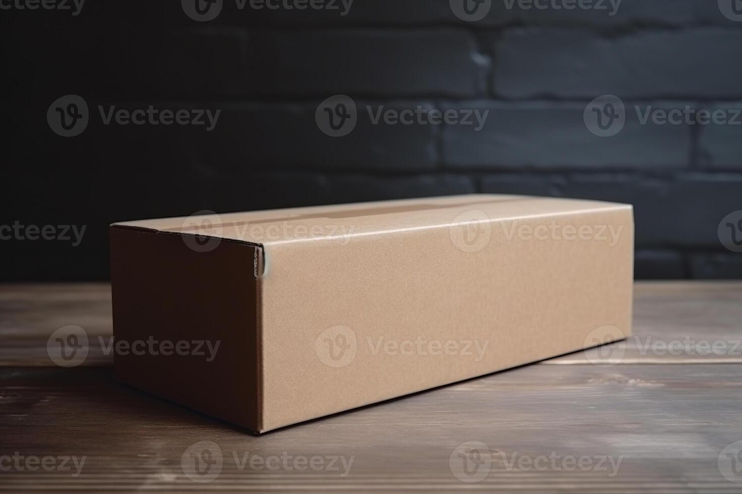 Blank Cardboard Box for Mockup Illustration with photo