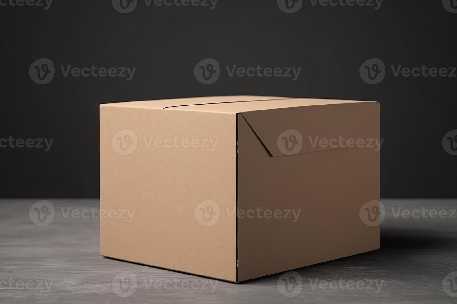 Blank Cardboard Box for Mockup Illustration with photo