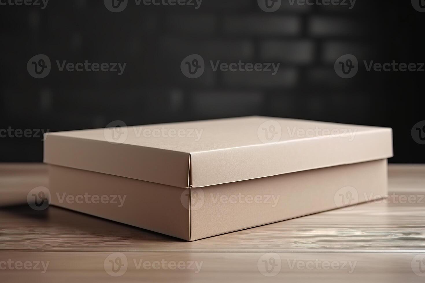 Blank Cardboard Box for Mockup Illustration with photo