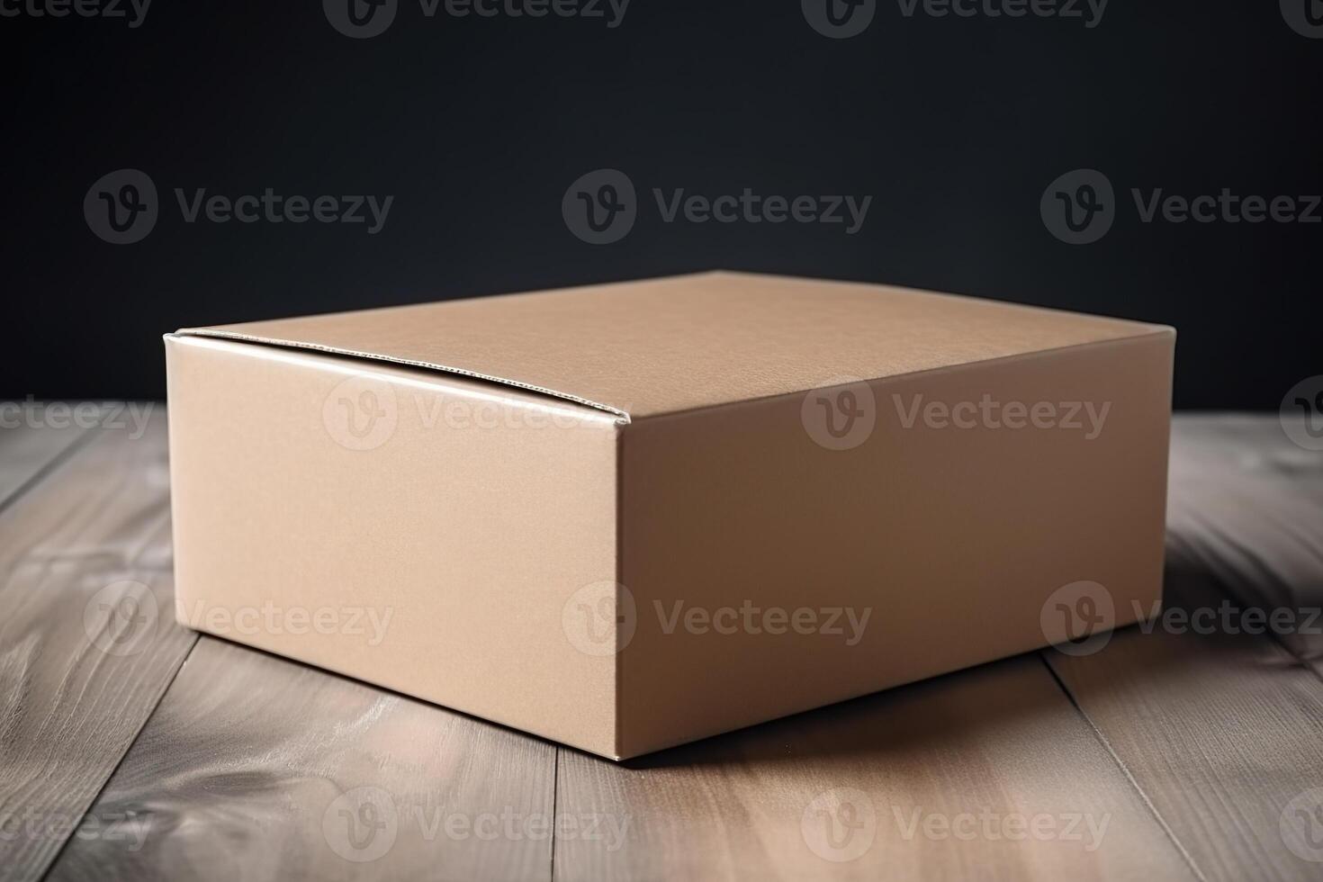 Blank Cardboard Box for Mockup Illustration with photo