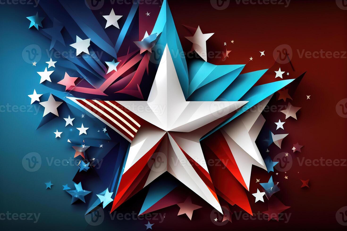 labor day and Abstract USA background design of star for 4th of july Independence day. photo