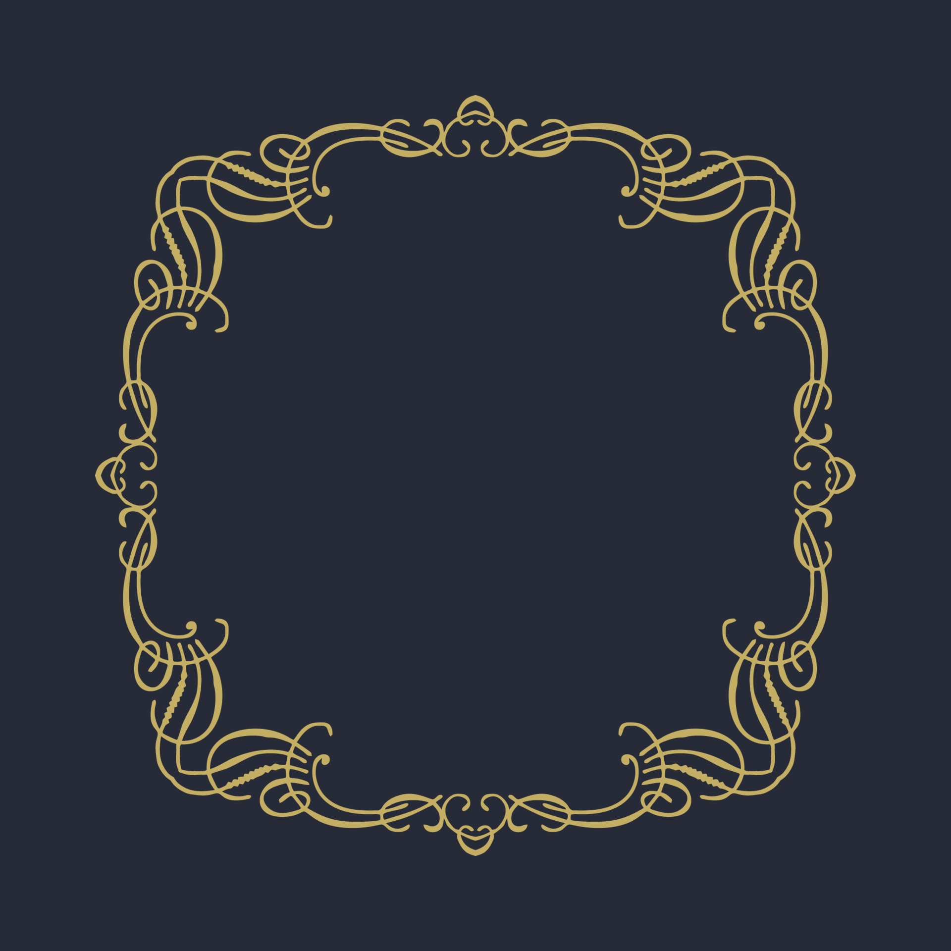 Gold frame on a dark background 22817225 Vector Art at Vecteezy