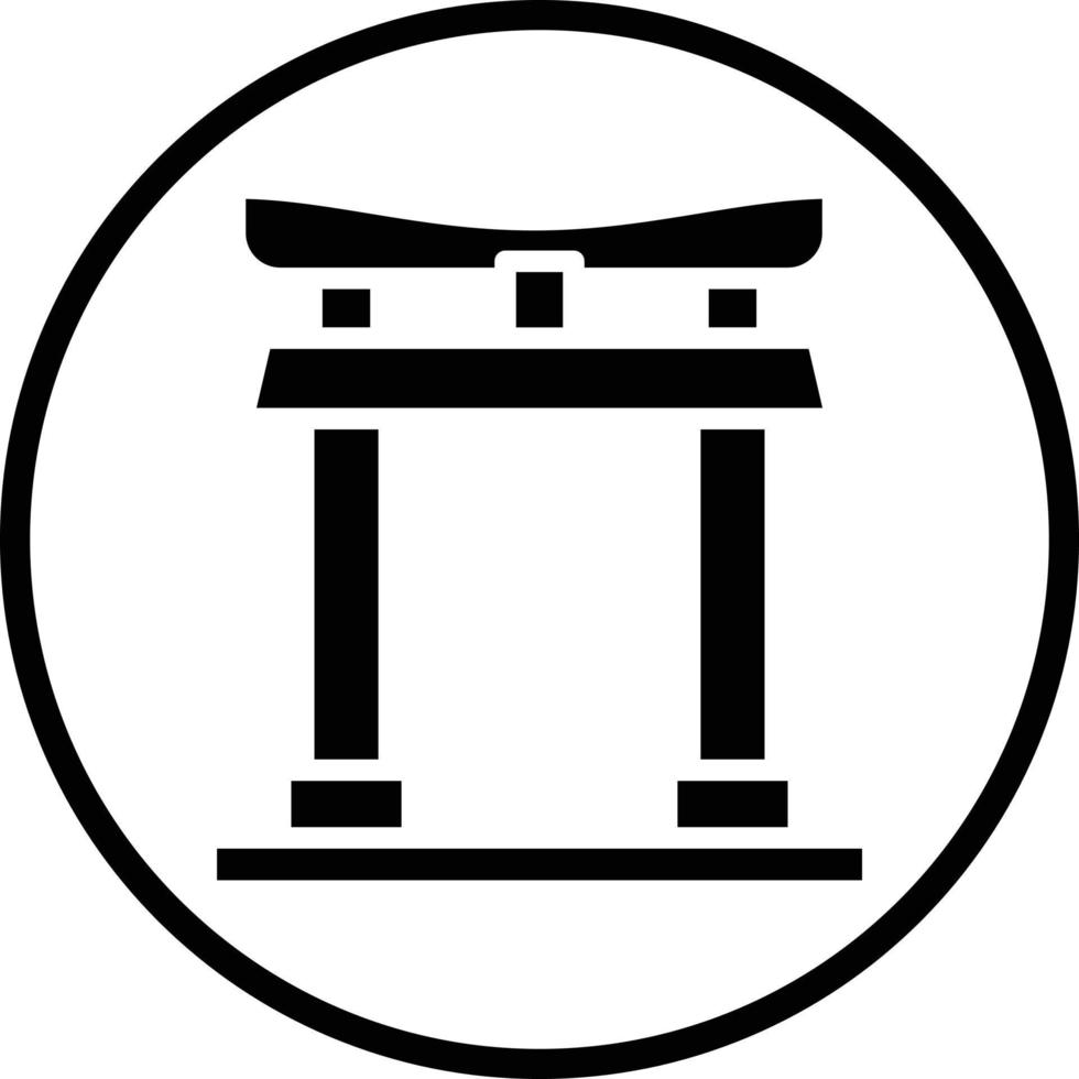 Torii Gate Vector Icon Design