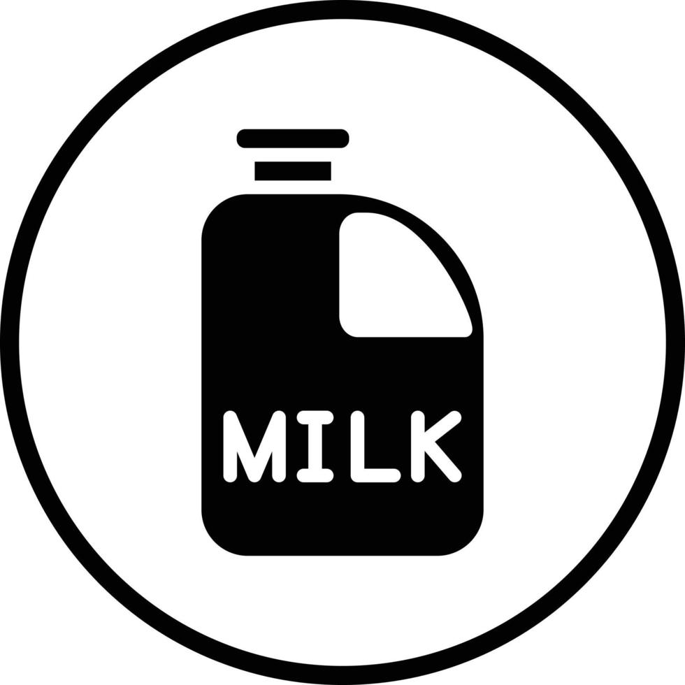 Milk Bottle Vector Icon Design