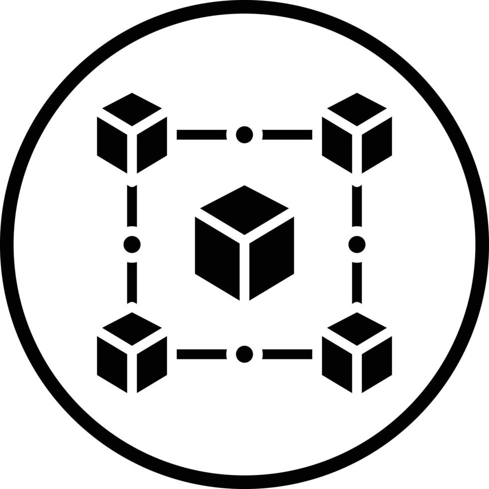 Blockchain Vector Icon Design