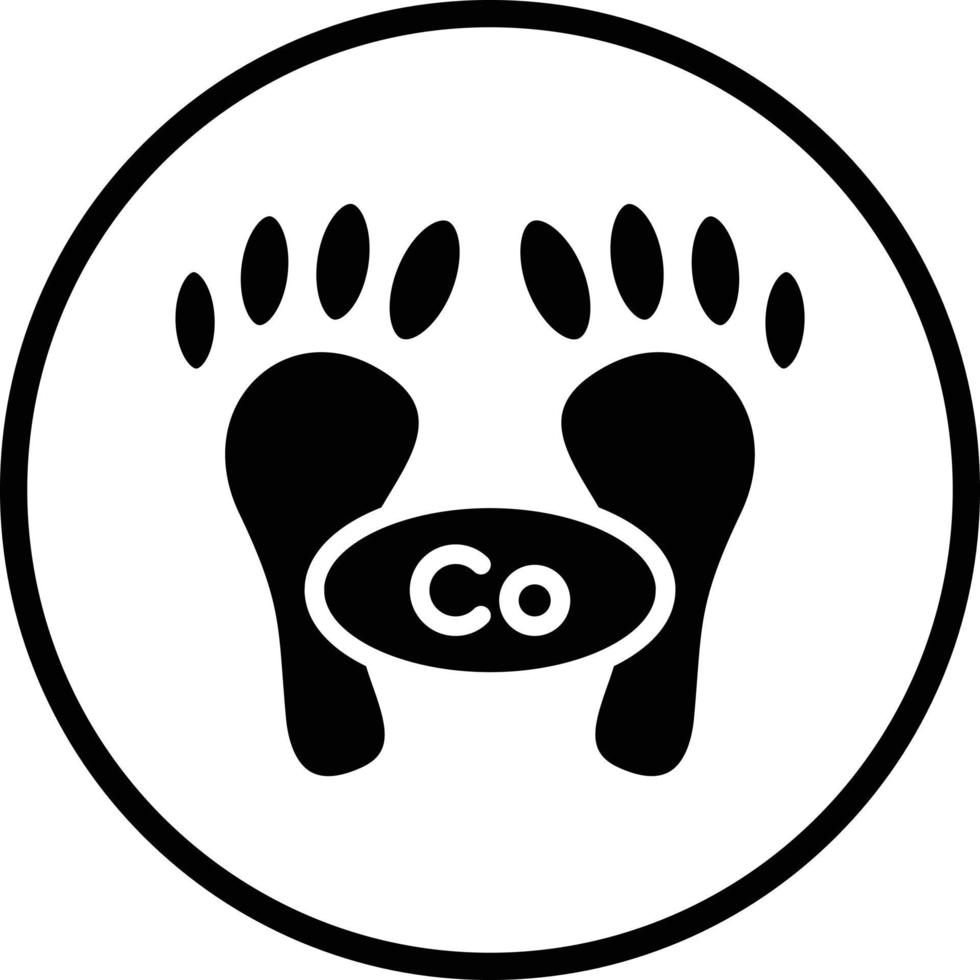 Carbon Footprint Vector Icon Design