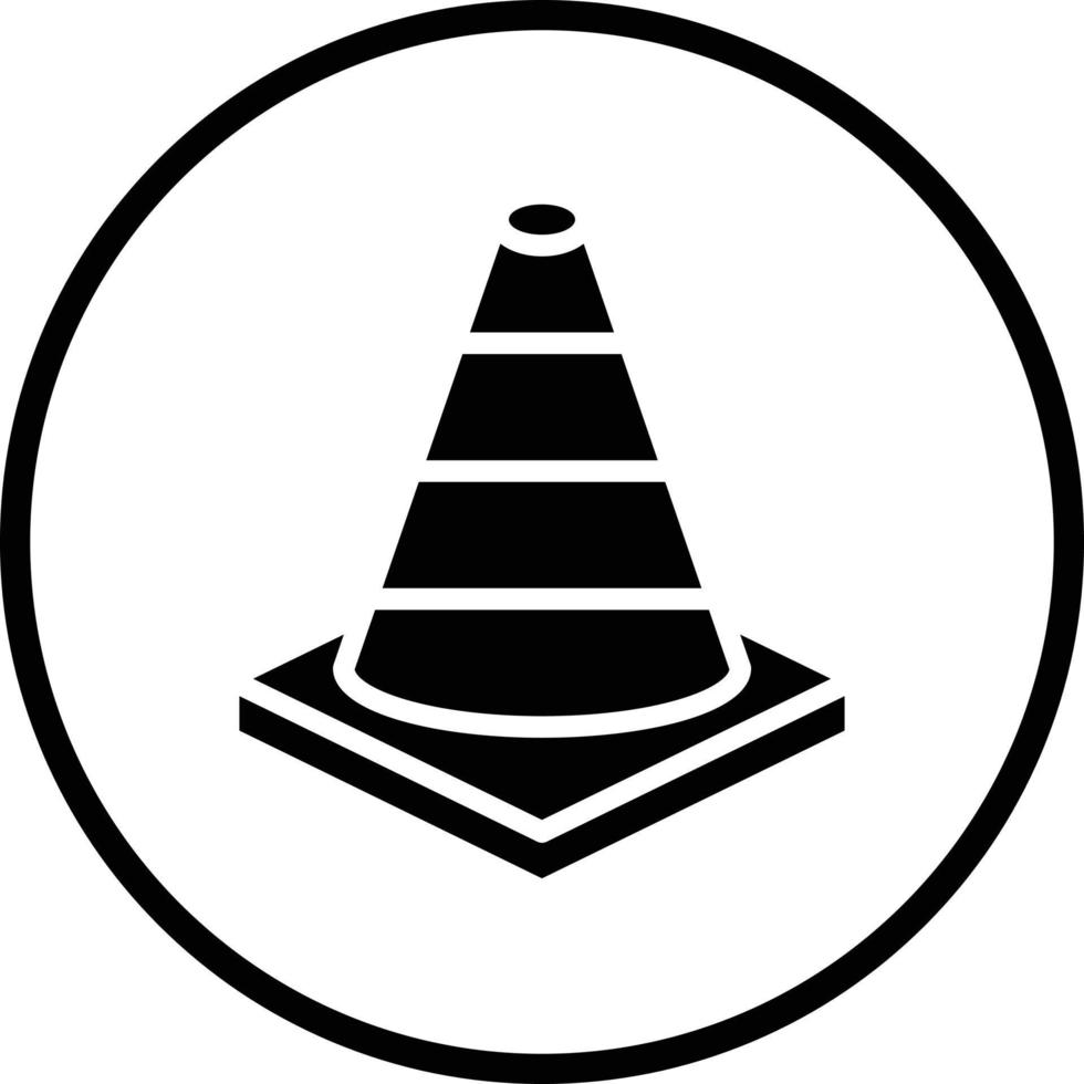 Road Cone Vector Icon Design