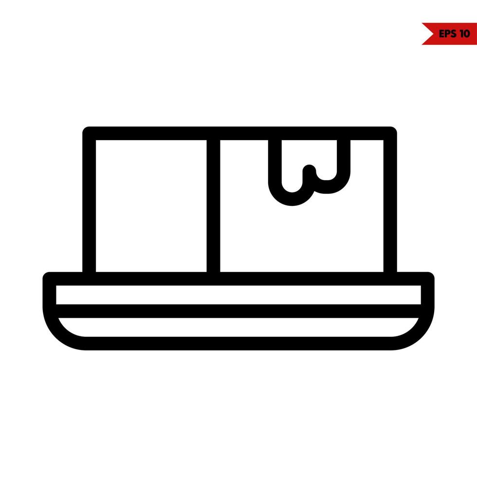 cake in plate line icon vector