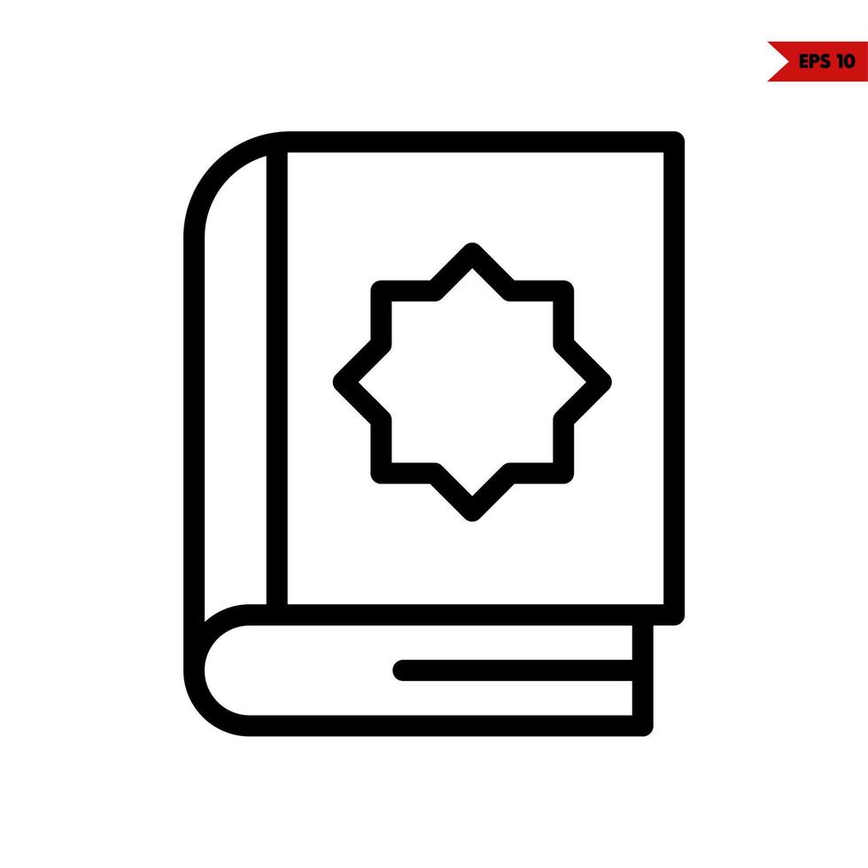 quran book line icon vector