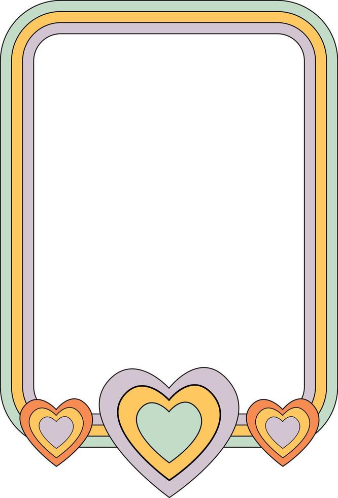 Loves on Rectangle Frame Element vector