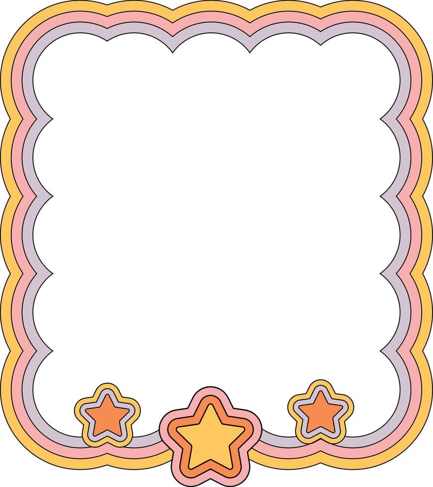 Stars on Square Frame Element vector