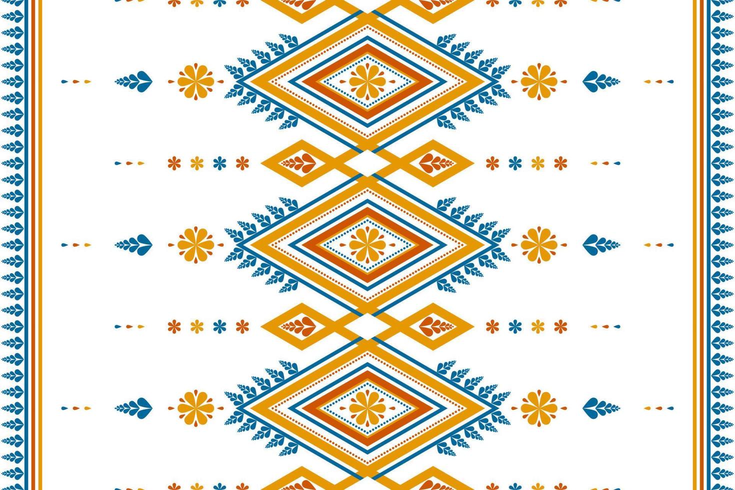 Carpet flower pattern art. Geometric ethnic seamless pattern in tribal. American, Mexican style. vector