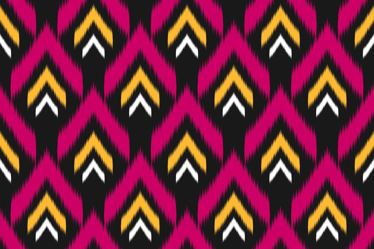 Fabric ikat pattern art. Geometric ethnic seamless pattern traditional. American, Mexican style. vector