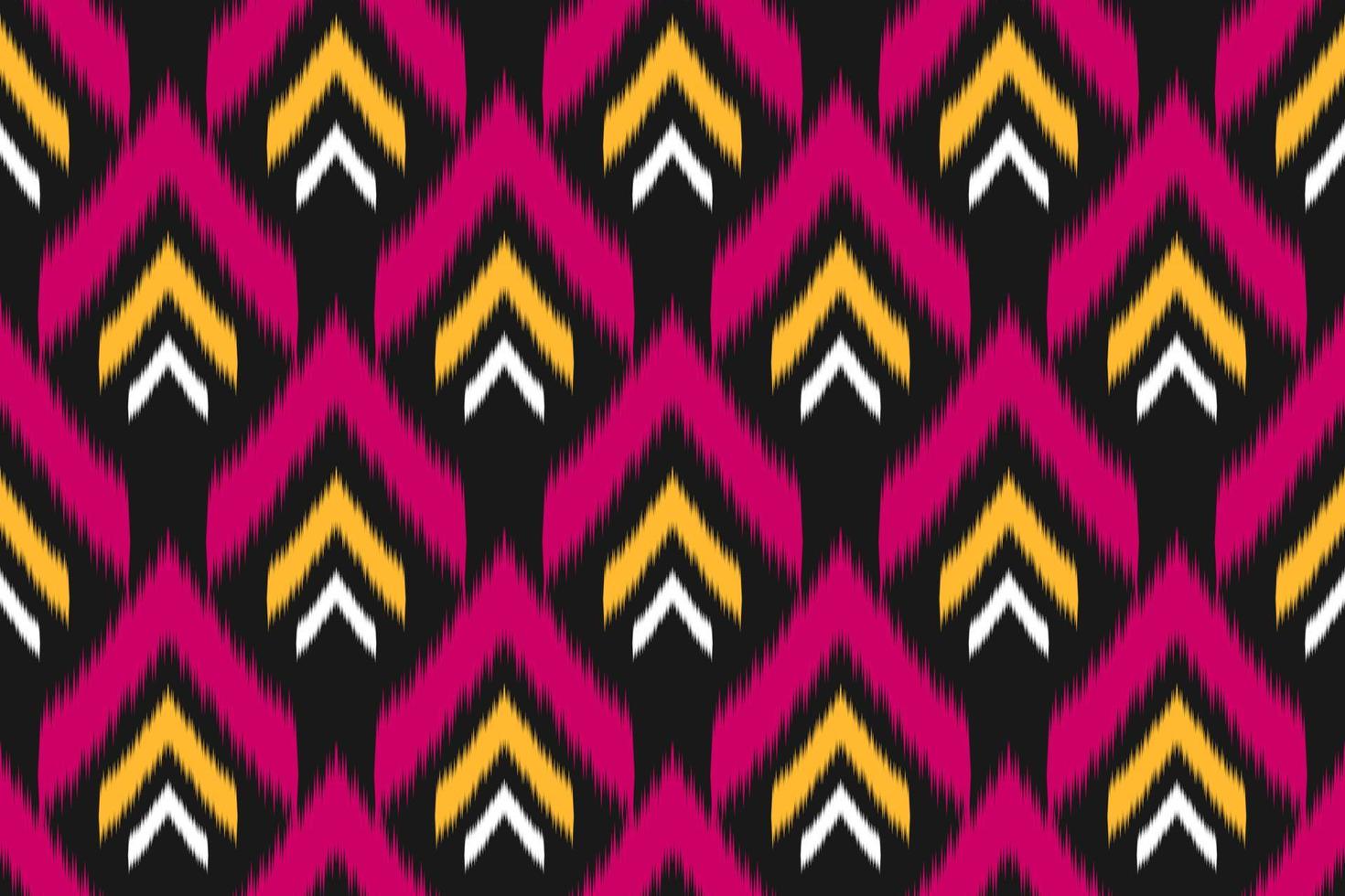 Fabric ikat pattern art. Geometric ethnic seamless pattern traditional. American, Mexican style. vector