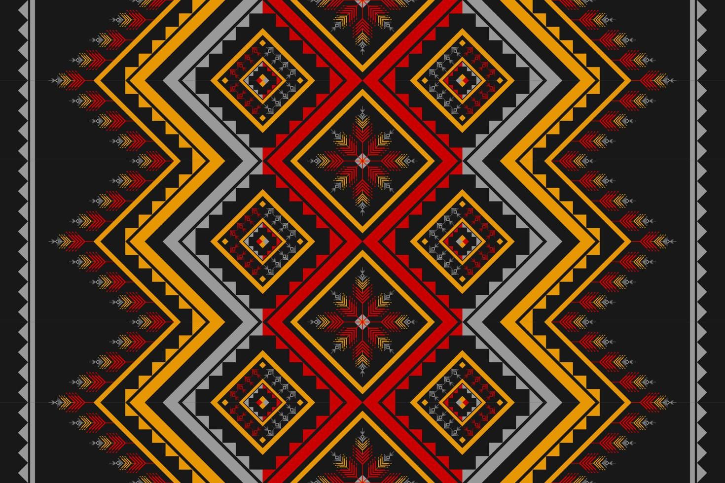 Carpet flower pattern art. Geometric ethnic seamless pattern in tribal. American, Mexican style. vector