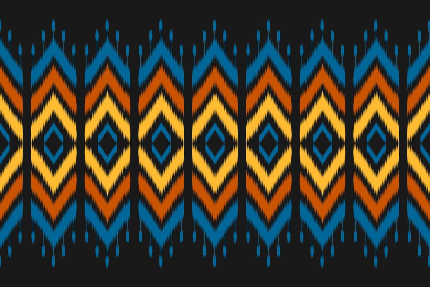 Carpet ethnic ikat pattern art. Geometric ethnic ikat seamless pattern in tribal. Mexican style. vector