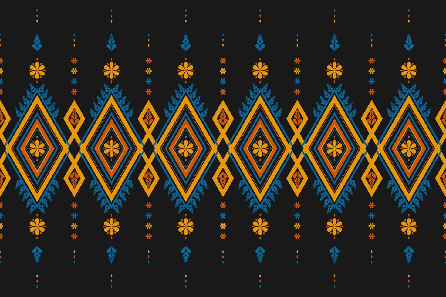 Carpet flower pattern art. Geometric ethnic seamless pattern in tribal. American, Mexican style. vector