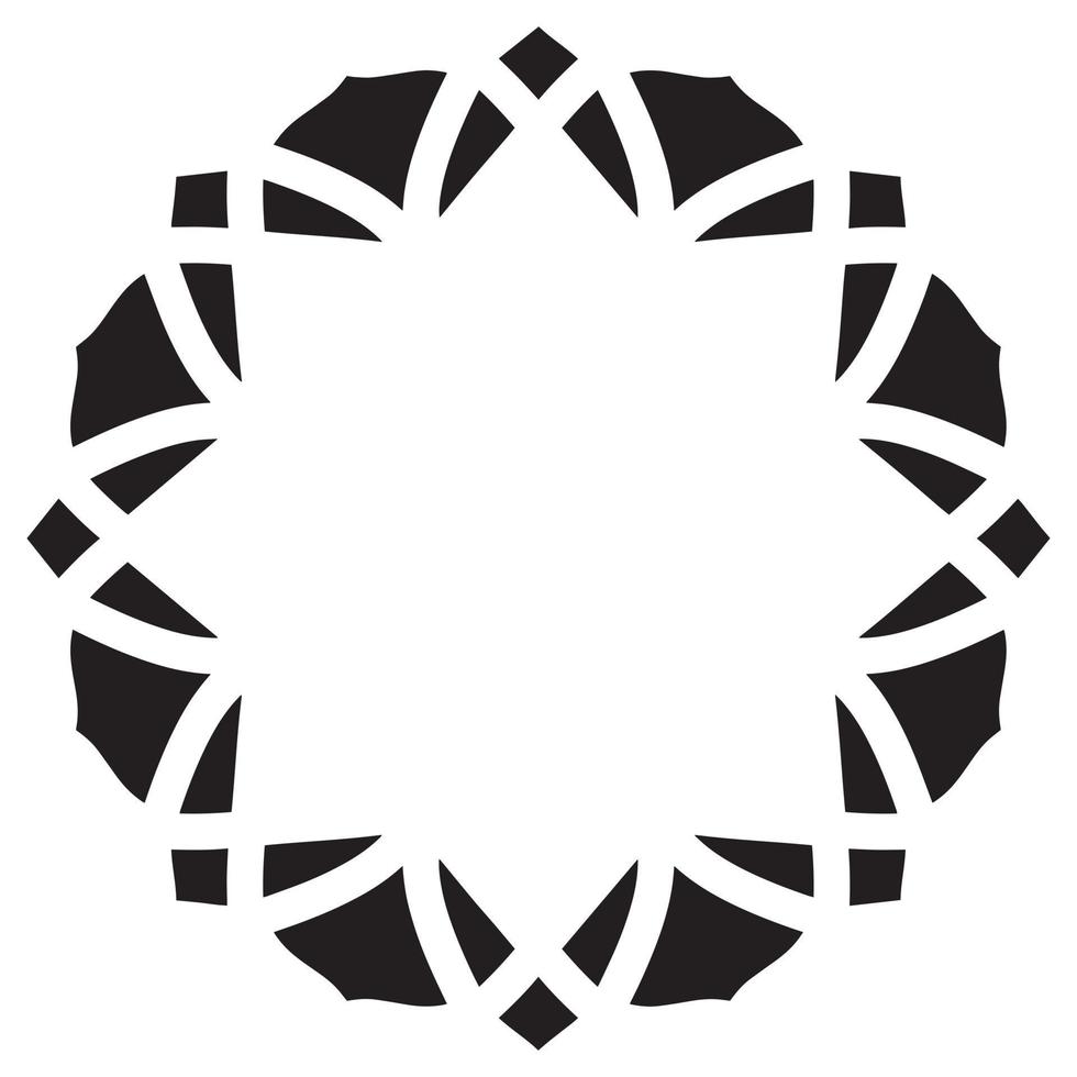 Abstract floral round frame stencil 22817695 Vector Art at Vecteezy