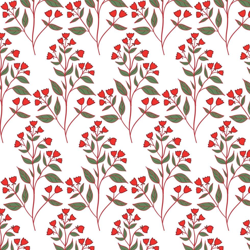 Elegant floral seamless pattern with tree branches. Vector organic background.