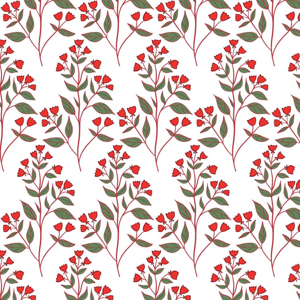 Elegant floral seamless pattern with tree branches. Vector organic background.