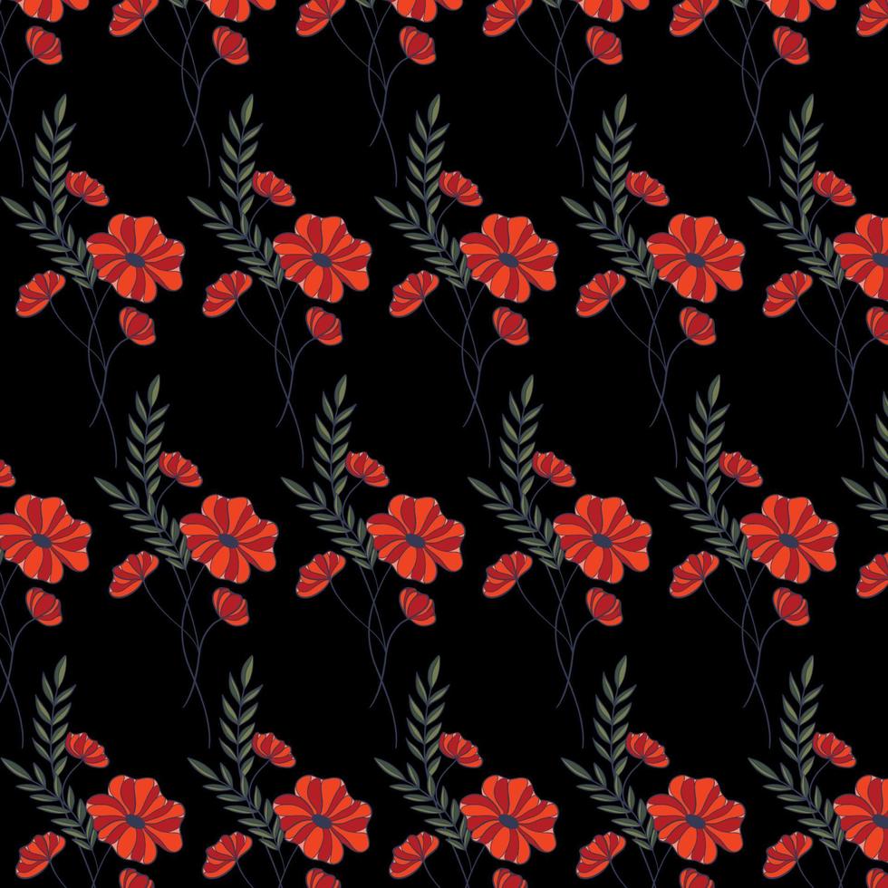 elegante floral sin costura modelo con árbol sucursales. vector orgánico antecedentes.