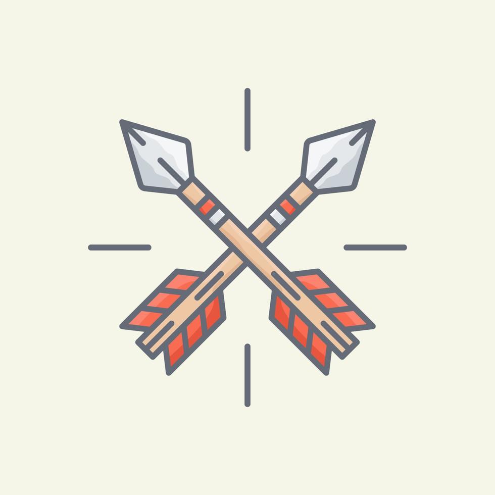 Ilustración de vector de flechas cruzadas