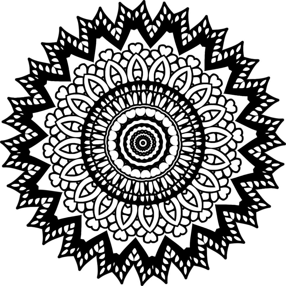 Decorative mandala with classic floral elements on white background. Seamless abstract pattern. Suitable for coloring book, wrapping paper, packaging. vector