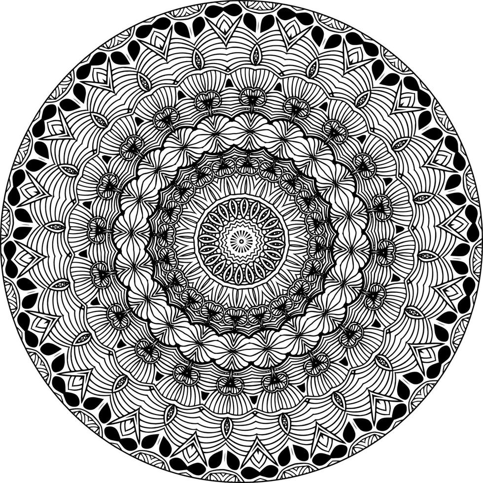 resumen mandala modelo. Arte en el pared. colorante libro cordón modelo el tatuaje. diseño para un fondo de pantalla pintar camisa y loseta pegatina diseño, decorativo circulo ornamento en étnico oriental estilo vector