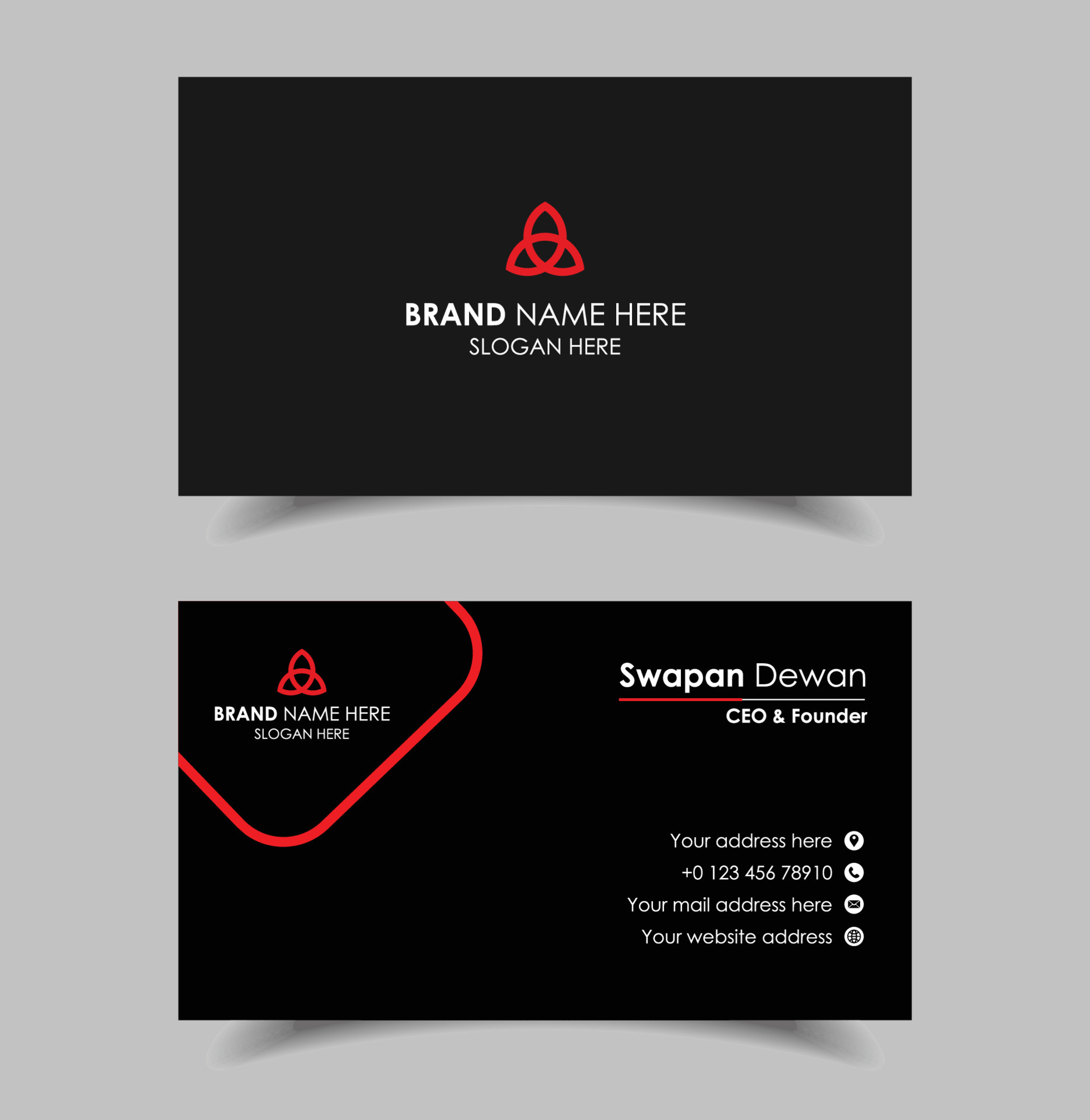 Modern business card design in professional style 22817995 Vector Art