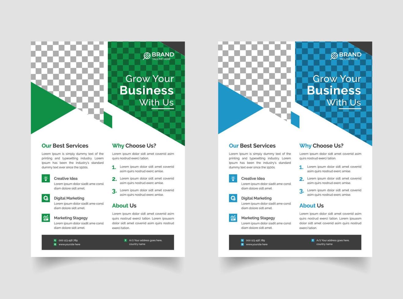 Creative business flyer template design vector