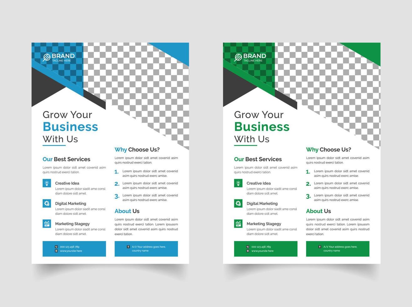 Creative business flyer template design vector