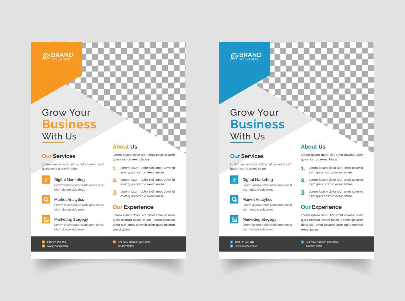 Professional business flyer template design vector