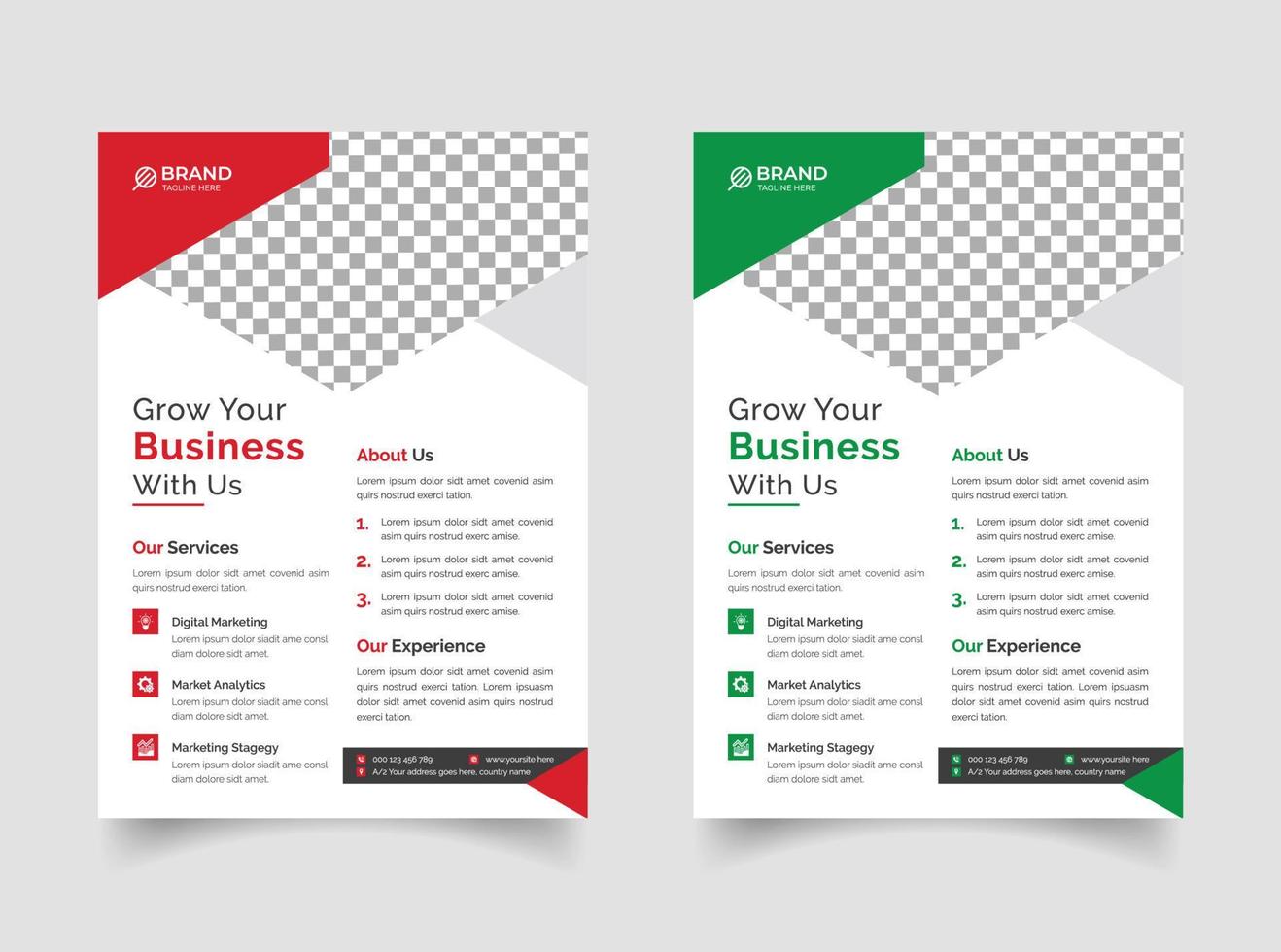 Professional business flyer template design vector