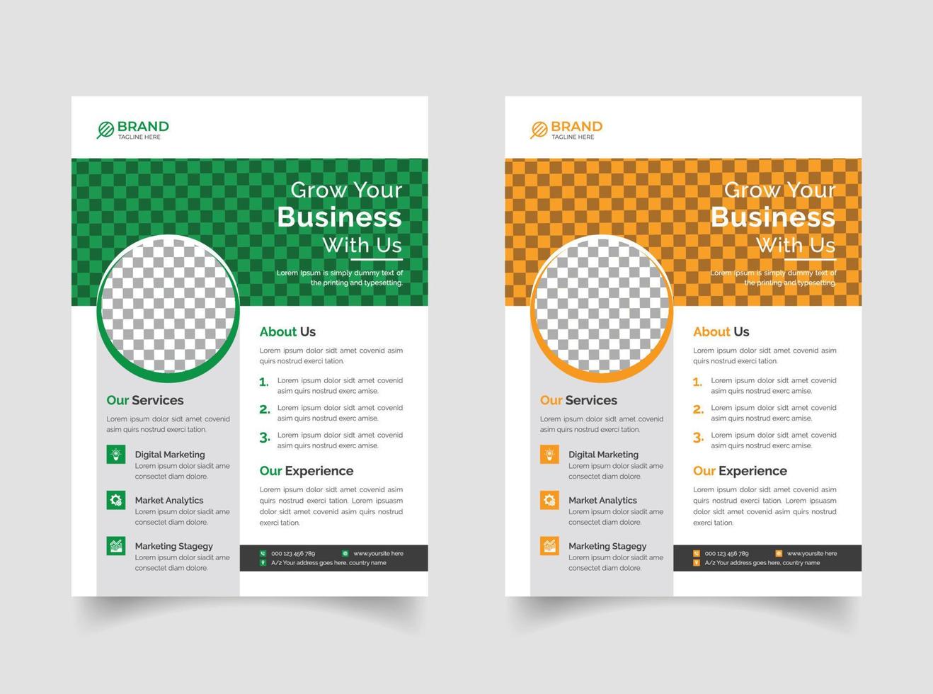 Professional business flyer template design vector