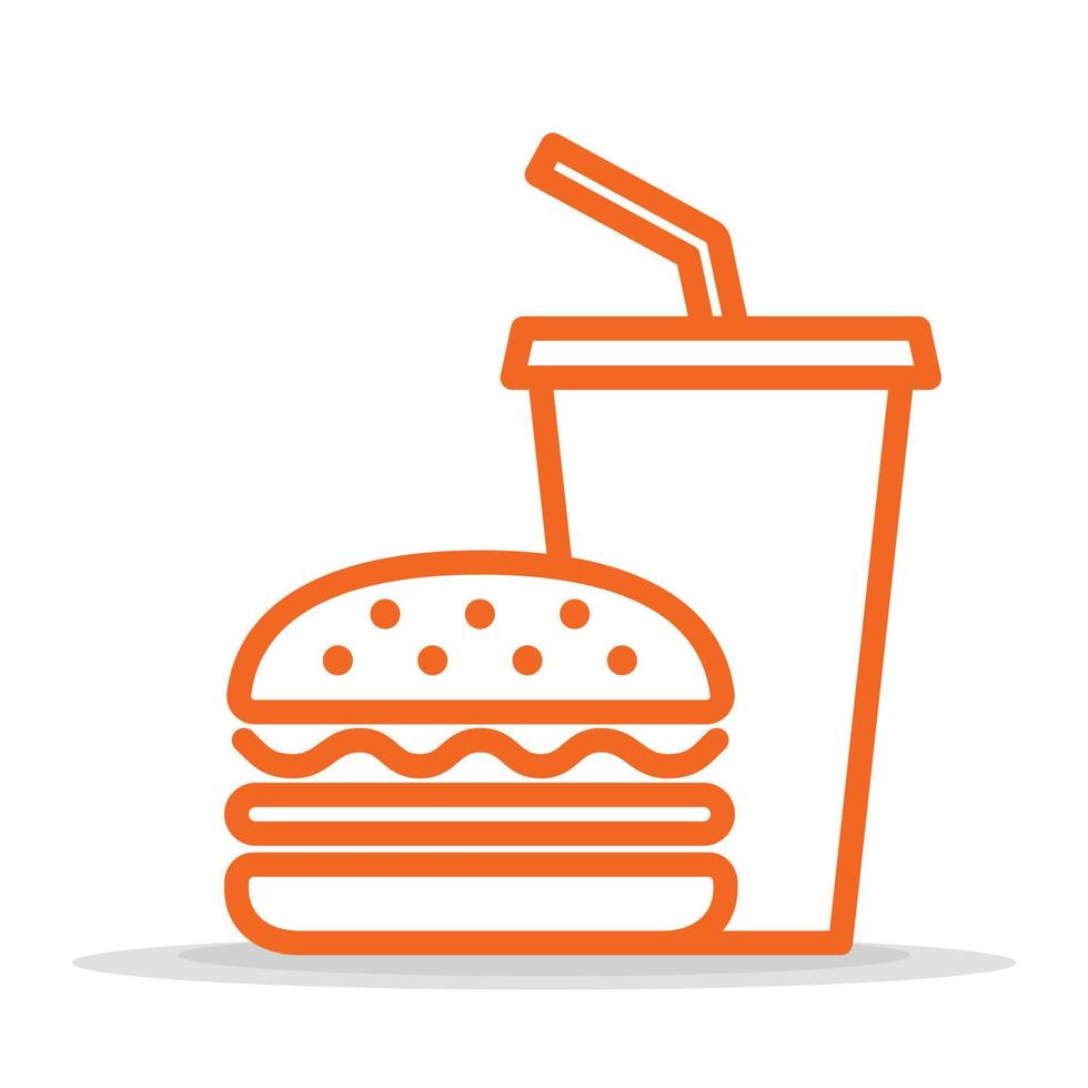 Hamburger with juice vector