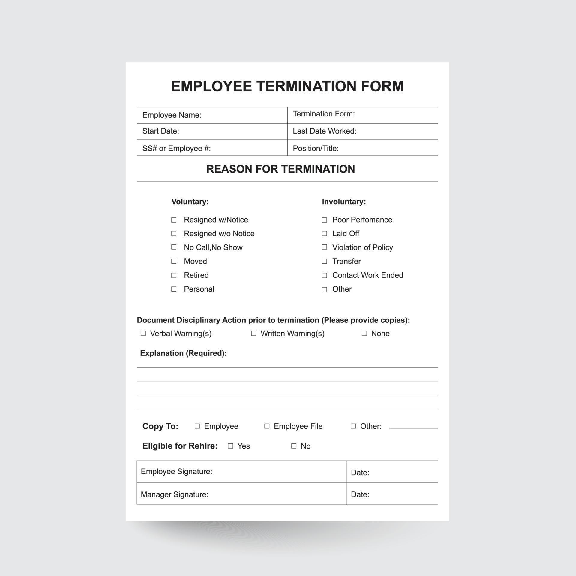 Employee Termination Form,Printable Employee Termination Form,Editable Employee Termination Form,Printable Employee Termination Form,Editable