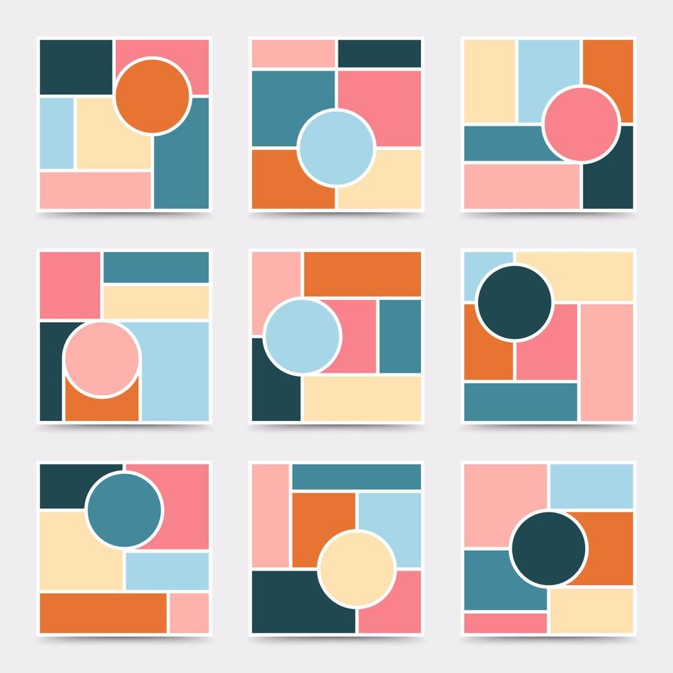 Moodboard template. Photo collage layout. Minimalist Moodboard. vector