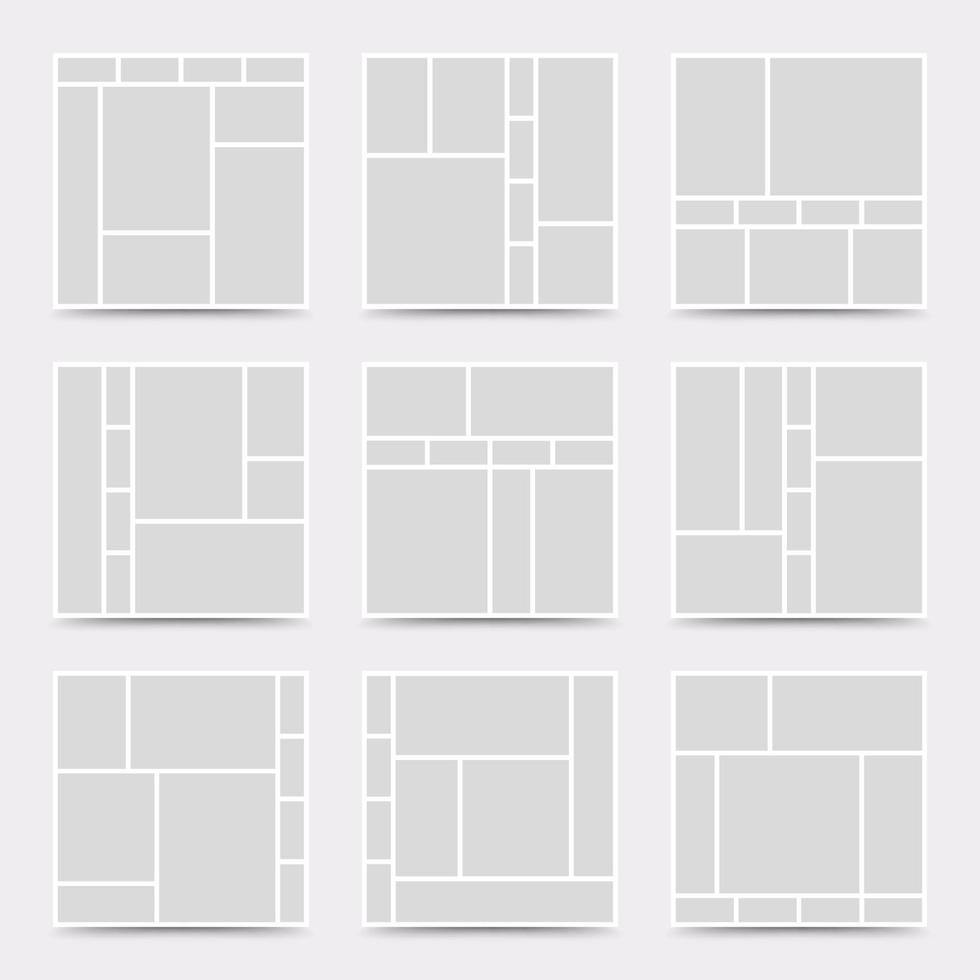 Moodboard template. Photo collage layout. Minimalist Moodboard. vector