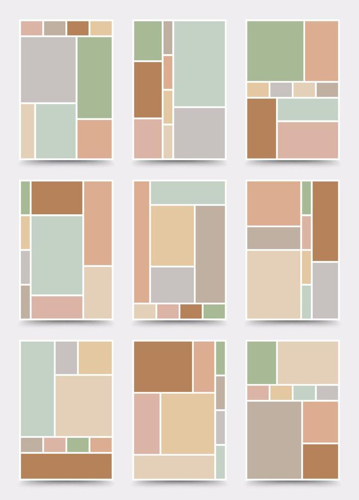 Moodboard template. Photo collage layout. Minimalist Moodboard. vector