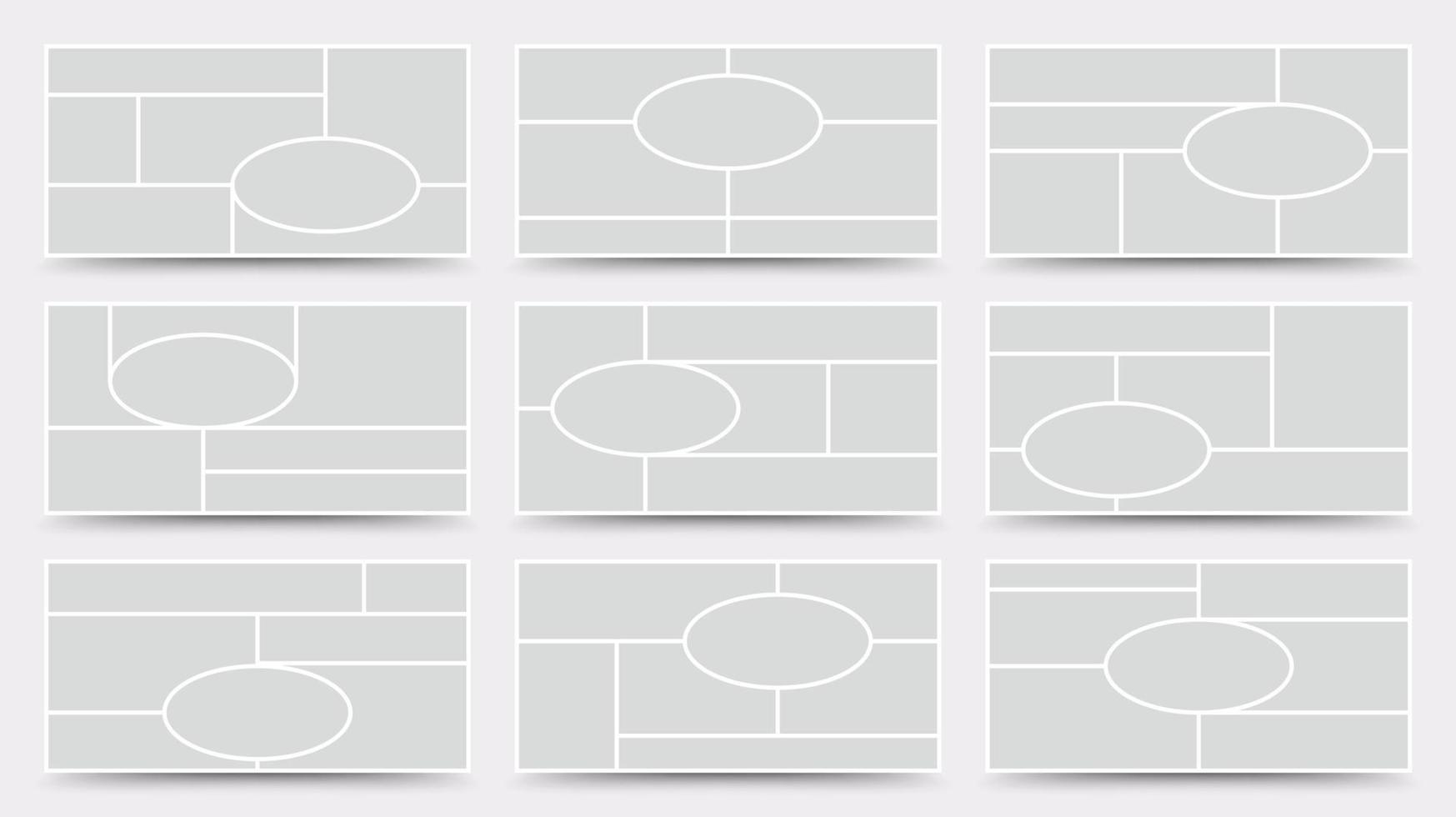 Moodboard template. Photo collage layout. Minimalist Moodboard. vector