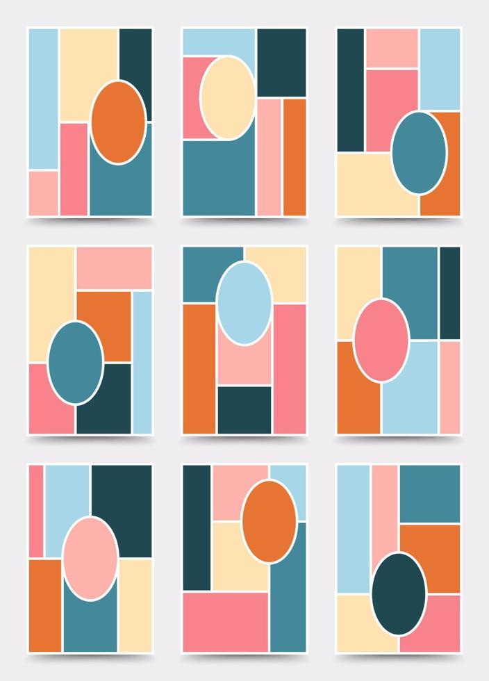 Moodboard template. Photo collage layout. Minimalist Moodboard. vector