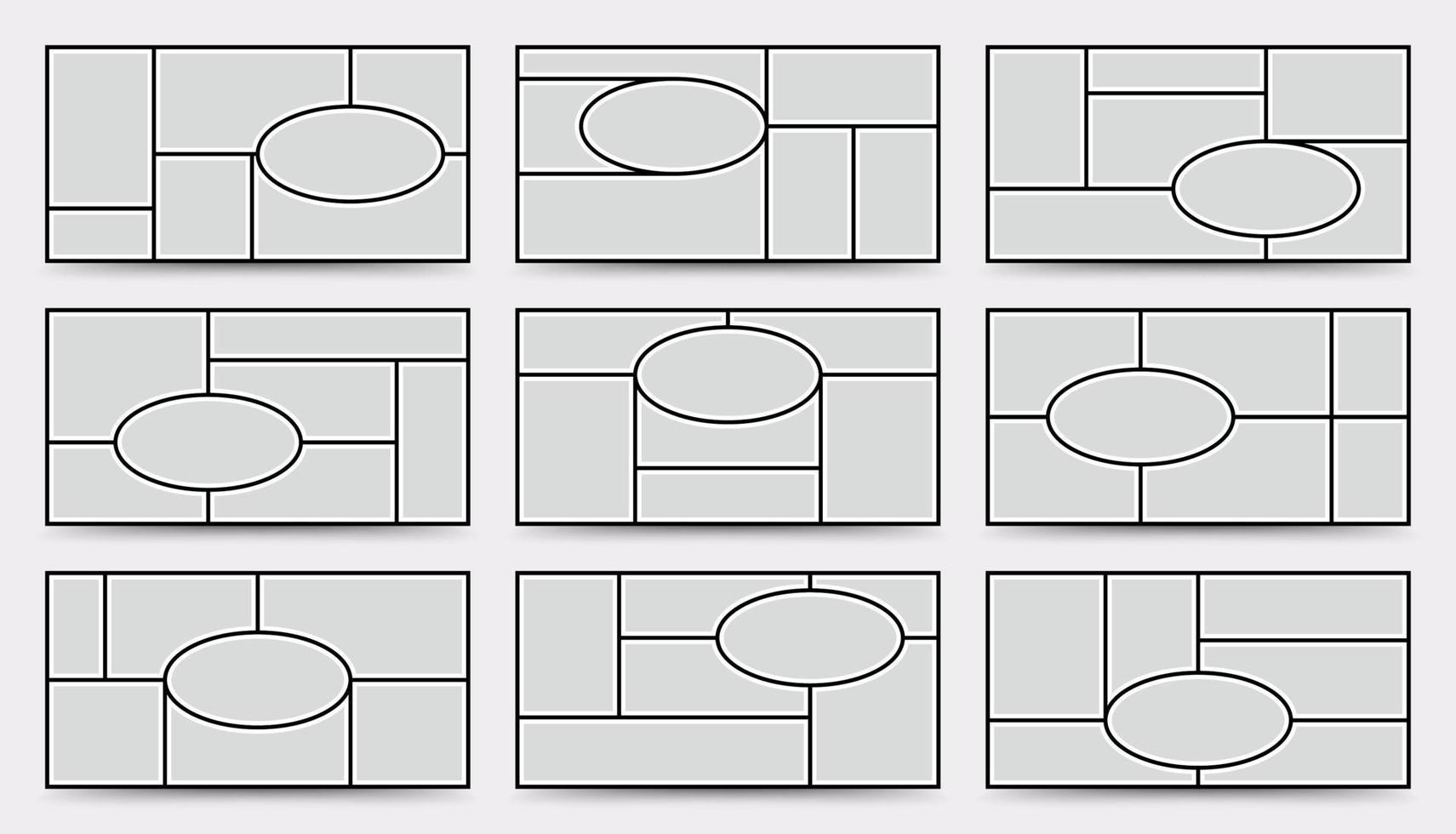 Moodboard template. Photo collage layout. Minimalist Moodboard. vector